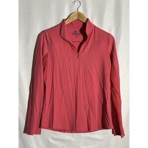 IBKUL 1/4 Zip Pullover Womens Medium UPF 50 Watermelon